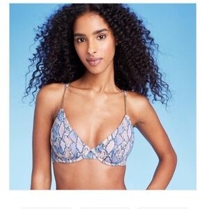 Women’s Underwire Chain Strap Detail Bikini Top- Shade & Shore